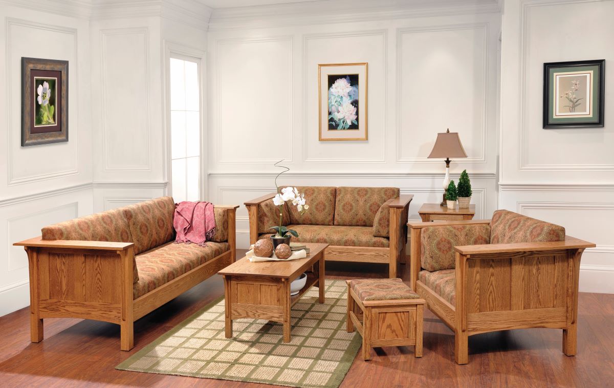 Sofa Loveseat Chair Ottoman and Occasional tables from the 1675 shaker living room collection